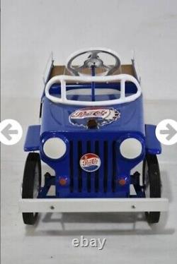 CUSTOM PEPSI COLA Hamilton Jeep pedal car restored rare vintage