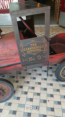 Casey Jones Train Pedal Vintage Car Cannonball Express No. 9 Original Paint