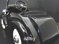 Chevy Pedal Car Custom 1930s Black Vintage Classic A Sport T Midget Metal Model