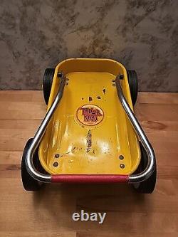 Collectible RARE! 60s Vintage Yellow MTD Toddler Kart Fold Out Handle