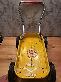 Collectible RARE! 60s Vintage Yellow MTD Toddler Kart Fold Out Handle