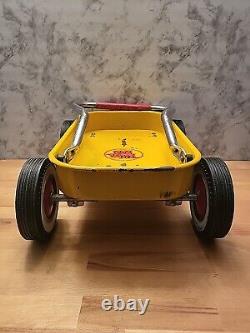 Collectible RARE! 60s Vintage Yellow MTD Toddler Kart Fold Out Handle