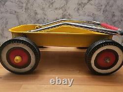 Collectible RARE! 60s Vintage Yellow MTD Toddler Kart Fold Out Handle