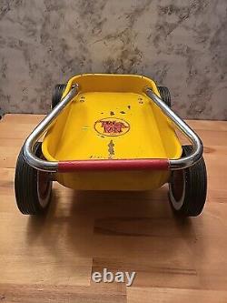 Collectible RARE! 60s Vintage Yellow MTD Toddler Kart Fold Out Handle