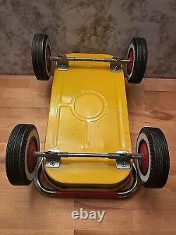 Collectible RARE! 60s Vintage Yellow MTD Toddler Kart Fold Out Handle