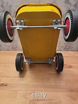 Collectible RARE! 60s Vintage Yellow MTD Toddler Kart Fold Out Handle