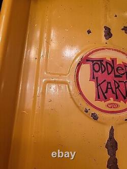 Collectible RARE! 60s Vintage Yellow MTD Toddler Kart Fold Out Handle