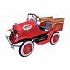 Deluxe Vintage Red Delivery Truck Pedal Car Ride On For Kids