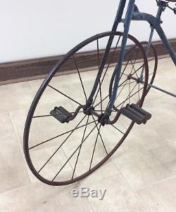 EARLY 1900s VINTAGE GENDRON PIONEER VELOCIPEDE LARGE WHEEL TRICYCLE (RARE!)