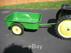 Ertl John Deere 7600 Pedal Tractor & Trailer Very Good Vintage Child Riding