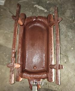 EXTREMELY RARE Vintage Hanna Barbara Flintstones Ride On Flint Wagon 1970s