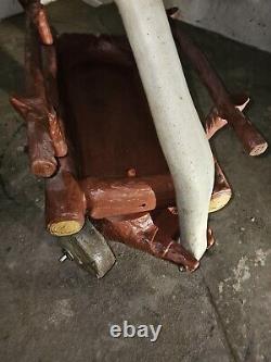 EXTREMELY RARE Vintage Hanna Barbara Flintstones Ride On Flint Wagon 1970s