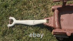 EXTREMELY RARE Vintage Hanna Barbara Flintstones Ride On Flint Wagon 1970s