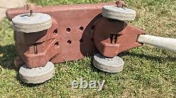 EXTREMELY RARE Vintage Hanna Barbara Flintstones Ride On Flint Wagon 1970s