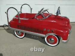 FIRE FIGHTER PEDAL CAR NICE CONDITION ORIGINAL 1980's VINTAGE