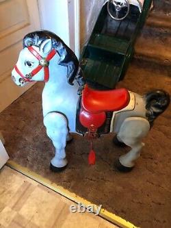 FULL SIZE VINTAGE1950's BUCKING BRONCO MOBO JUMPING HORSE, EX+++, MADE ENGLAND