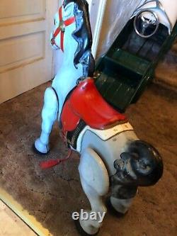 FULL SIZE VINTAGE1950's BUCKING BRONCO MOBO JUMPING HORSE, EX+++, MADE ENGLAND