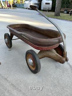 Fabulous 1949 Vintage MERCURY Childs Metal Pull Wagon