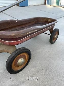 Fabulous 1949 Vintage MERCURY Childs Metal Pull Wagon