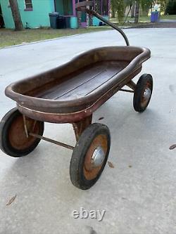 Fabulous 1949 Vintage MERCURY Childs Metal Pull Wagon