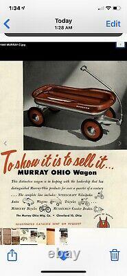 Fabulous 1949 Vintage MERCURY Childs Metal Pull Wagon