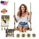 Family-Friendly Wooden Swing Set 22.8x9.8 Inches, Easy Vintage Style Assembly