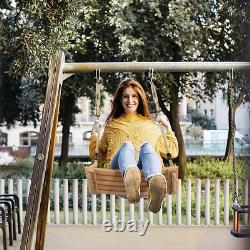 Family-Friendly Wooden Swing Set 22.8x9.8 Inches, Easy Vintage Style Assembly