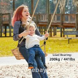 Family-Friendly Wooden Swing Set 22.8x9.8 Inches, Easy Vintage Style Assembly