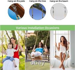 Family-Friendly Wooden Swing Set 22.8x9.8 Inches, Easy Vintage Style Assembly