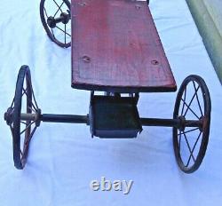 Fantastic Restored Early Vintage Irish Mail Cart Pedal Car withcast metal gear