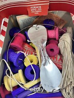 Formis Mfg. Atomic-Jet Flying Saucer Helicopter Gyro Toy Lot with Box Vintage