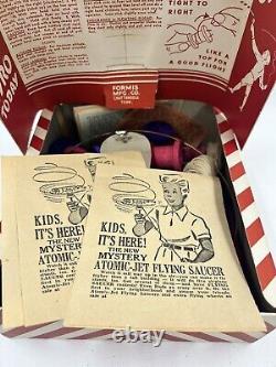 Formis Mfg. Atomic-Jet Flying Saucer Helicopter Gyro Toy Lot with Box Vintage
