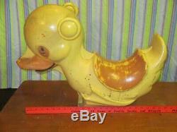 Gametime cast aluminum playground spring toy duck, vintage
