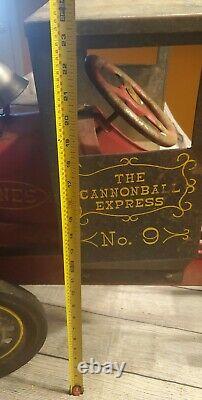 Garton Casey Jones Train Pedal Vintage Car Cannonball Express No. 9 Original