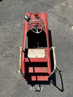 Genuine Vintage Murray Pressed Steel Pedal Car Fire Truck Engine Co. 1