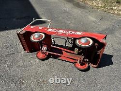 Genuine Vintage Murray Pressed Steel Pedal Car Fire Truck Engine Co. 1