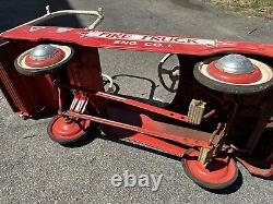 Genuine Vintage Murray Pressed Steel Pedal Car Fire Truck Engine Co. 1