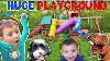 Giant Playground Surprise From Dinosaur 5 Slides Funnel Vision Vlog