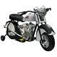 Giggo Toys Little Vintage Indian Ride On 6V Motorcycle, Black and White