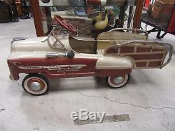 Great 1950's Original Paint Murray Pedal Car Ranch Wagon Vintage