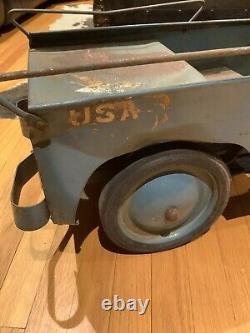 Great Find! COLLECTORS VINTAGE 1950s HAMILTON MILITARY JEEP PEDAL CARS