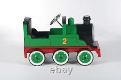 Green Classic Vintage-Style Metal Train Pedal Car -Full Size Perfect Gift Choice