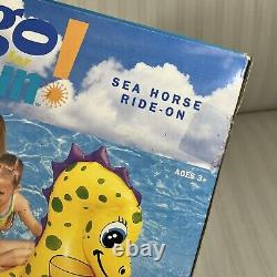 HTF Vintage Go for Sun Inflatable Ride-On Sea Horse 86 x 50 NEW IN BOX 2000 X1