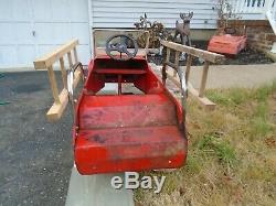 Hamilton Fire Patrol Jeep Dept. No. 9 Hose & Ladder Truck Pedal Car Vintage