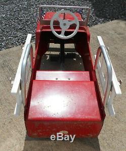 Hamilton Jeep Pedal Car Chain Drive Firetruck Vintage 1950's