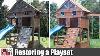 How To Restore An Old Wooden Playset Swing Set Restoration