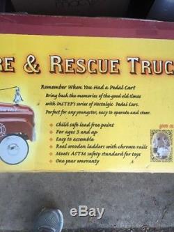 InStep Fire & Rescue Truck Pedal Car Vintage Item