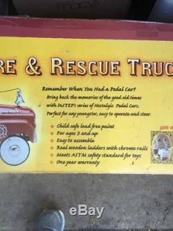InStep Fire & Rescue Truck Pedal Car Vintage Item