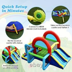 Inflatable Bounce House Kids Bouncy Castle Climbing Wall Blower Excluded