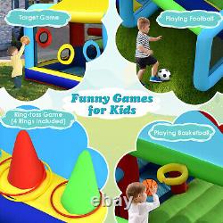 Inflatable Bounce House Kids Bouncy Jumping Castle with Dual Slides Without Blower